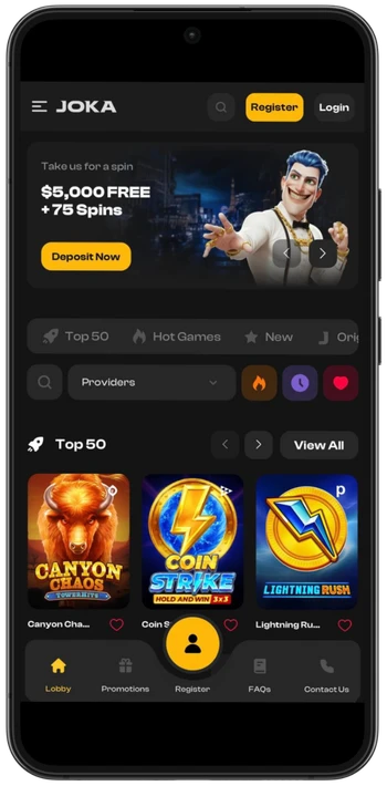 Joka Casino open browser