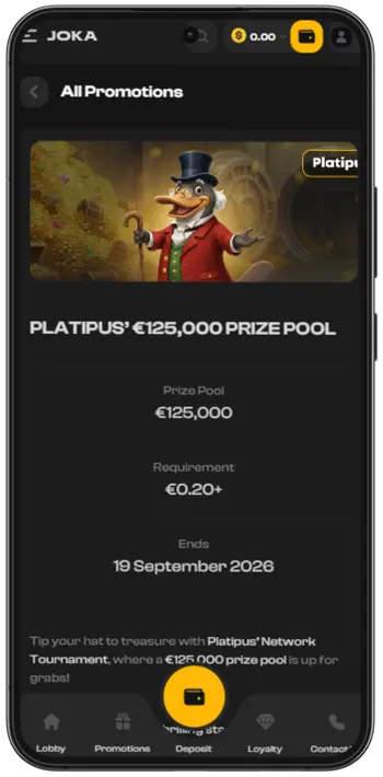 Joka Casino wirbt mit einem Bonus